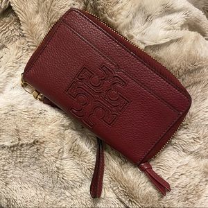 Tory Burch Leather Wristlet